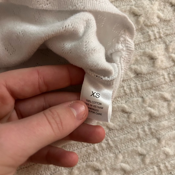 White Pointelle Tank Top - Picture 7 of 7